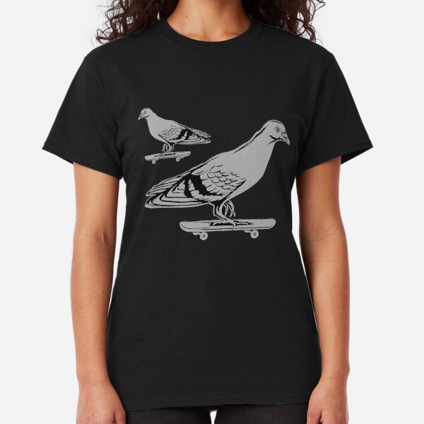 Pigeons en planche à roulettes T-shirt classique