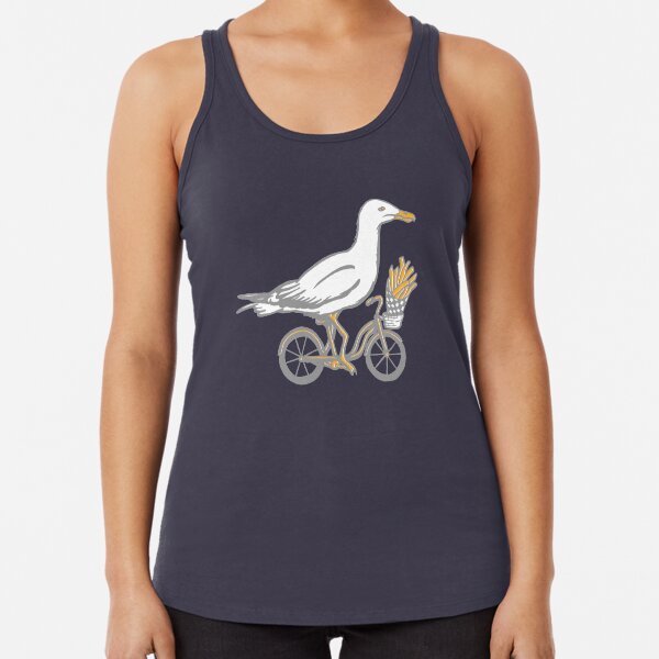 Gaviota en bicicleta Camiseta con espalda nadadora