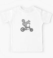 Eichhörnchen auf Fahrrad Kinder T-Shirt