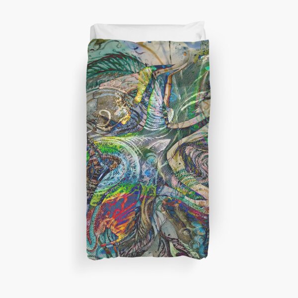 mottled multicolored abstract composition Duvet Cover