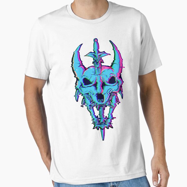 Glitchy Dragon Skull Essential T-Shirt
