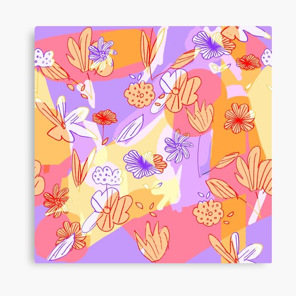 Happy Flowers Canvas Print