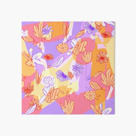 Happy Flowers Art Board Print