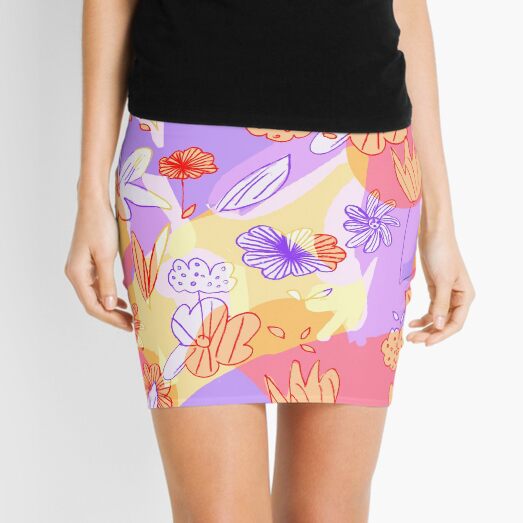 Happy Flowers Mini Skirt