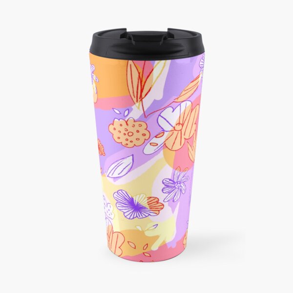 Happy Flowers Travel Mug