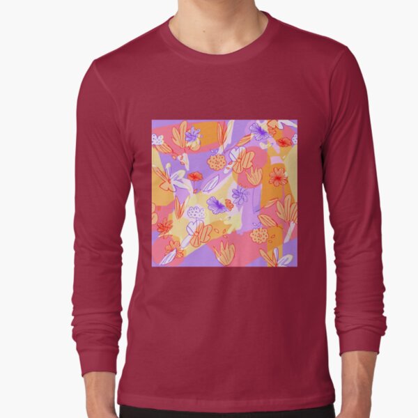 Happy Flowers Long Sleeve T-Shirt