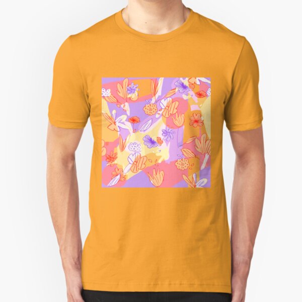 Happy Flowers Slim Fit T-Shirt