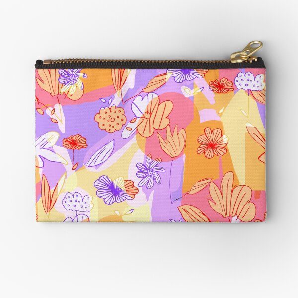 Happy Flowers Zipper Pouch