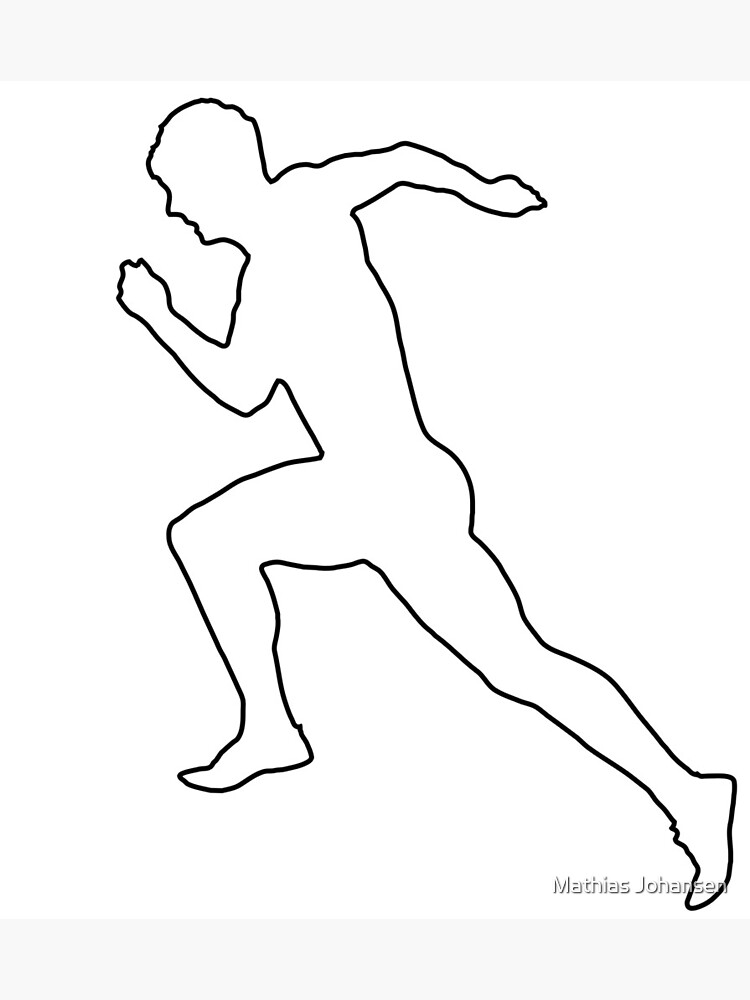 "Running Man Outline" Art Print for Sale by Mathias Hove Johansen