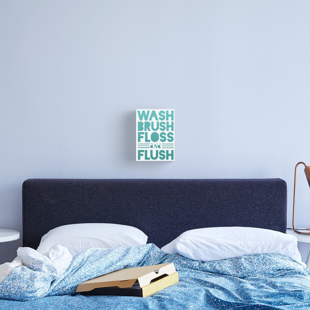 Kids Flush Toilet Wash Hands Bathroom Decor Canvas Print By Kelsorian Redbubble