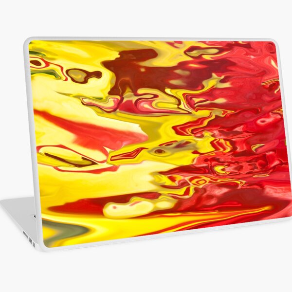 red and yellow flow Laptop Skin