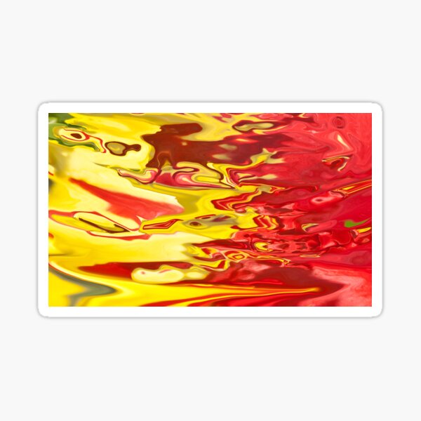 red and yellow flow Sticker