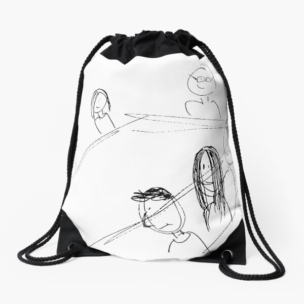 Breakfast With Friends Drawstring Bag