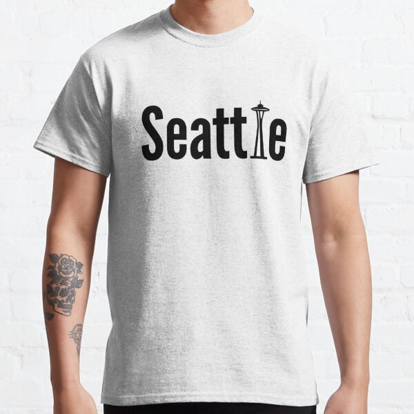 Seattle SuperSonics Black Space Needle Logo Premium T-Shirt