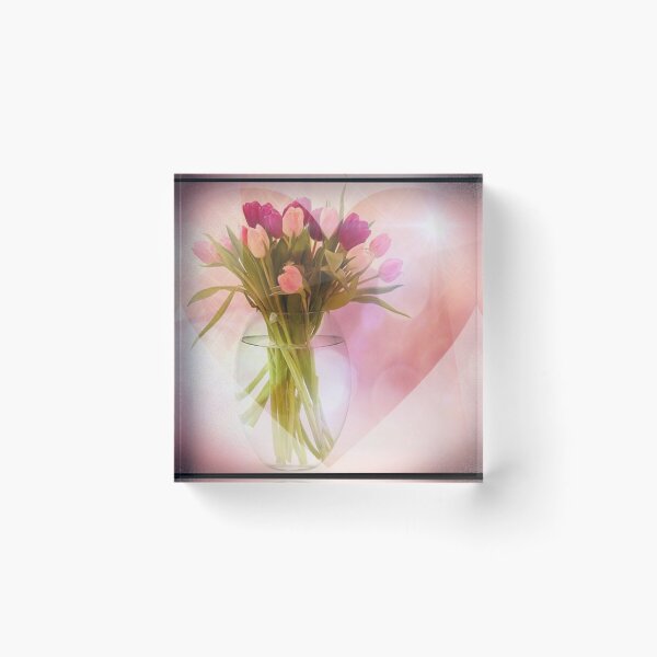 Item preview, Romantic Tulips in Heart Graphic designed and sold by Paula Helit.