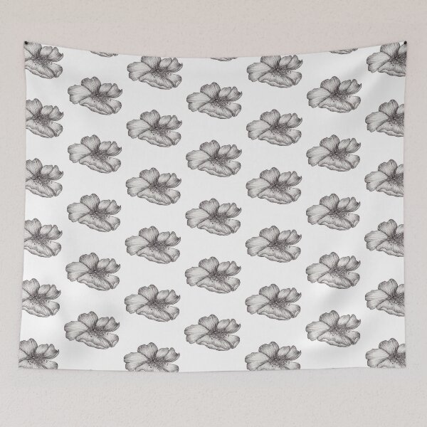 Item preview, Flowers line drawing designed and sold by ku-qu.