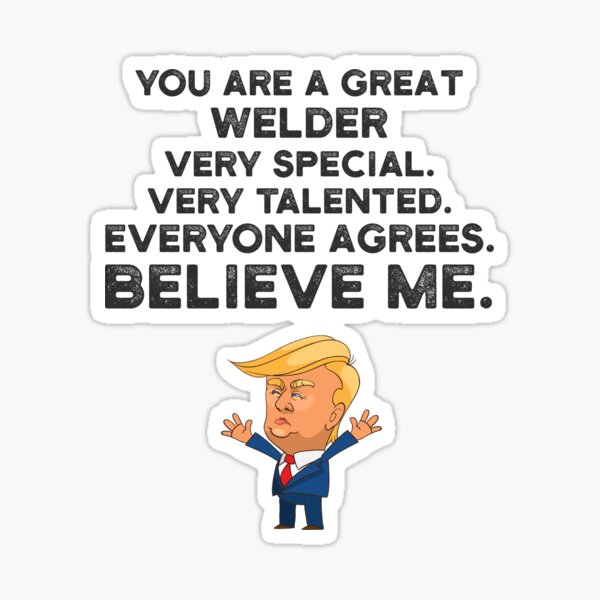 Item preview, Welder Funny Trump designed and sold by UneDesigns.
