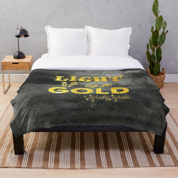 Item preview, Light it up Gold - #ActuallyAutistic designed and sold by NatLeBrunDesign.