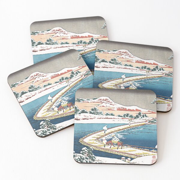 Item preview, Puente de barcos en Sano en la provincia de Kozuke por Katsushika Hokusai designed and sold by Takeda-art.