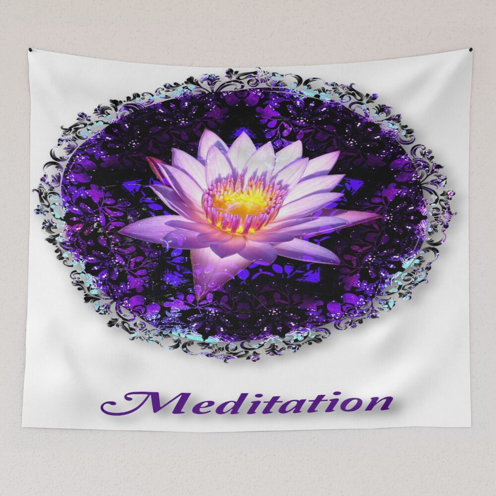 Meditation - the essence of life on a tapestry