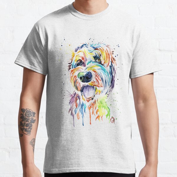 Item preview, Goldendoodle - Colorful Watercolor Pet Portrait Painting designed and sold by Lisa Whitehouse.