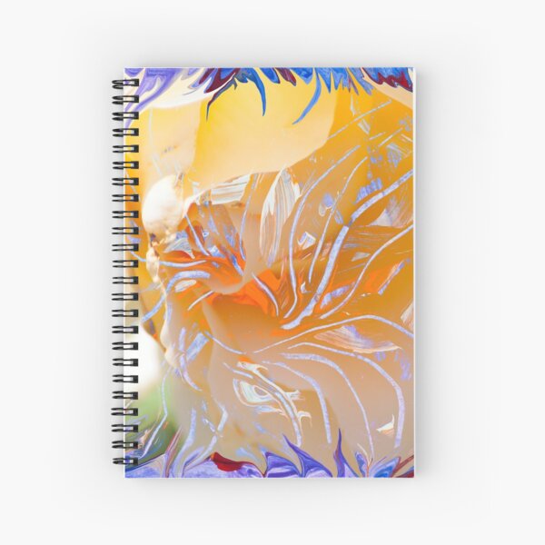 warm colors flower abstraction Spiral Notebook