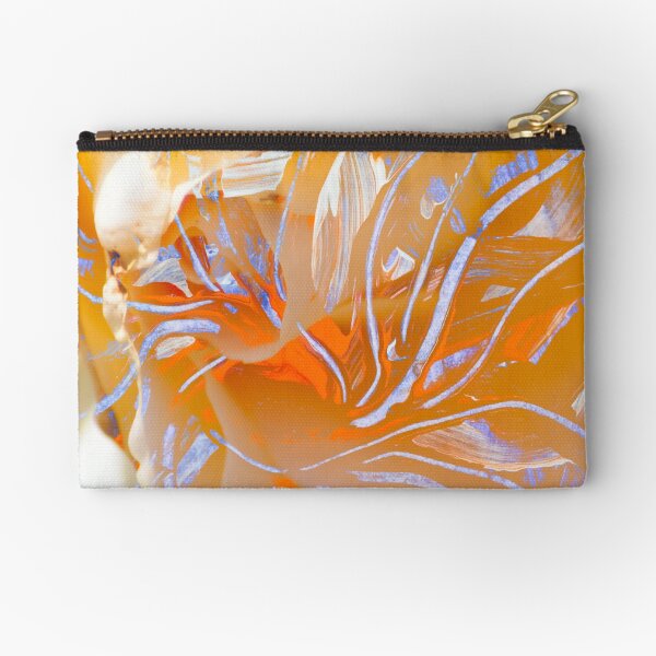 warm colors flower abstraction Zipper Pouch