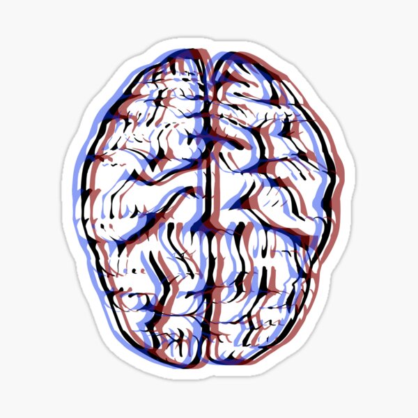 3D Brain Sticker