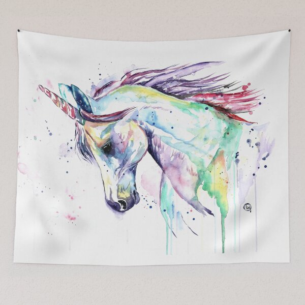 Item preview, Unicorn Watercolor Painting designed and sold by Lisa Whitehouse.