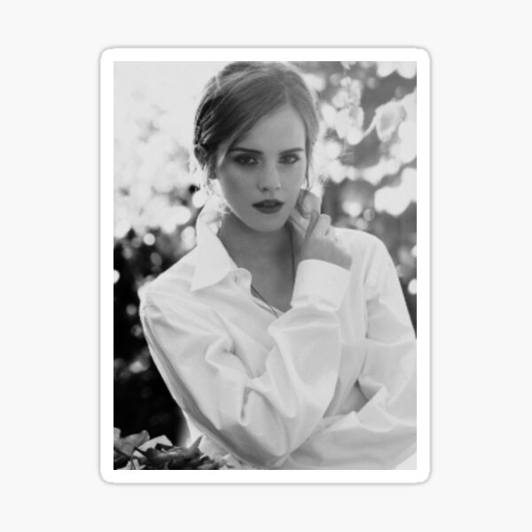 Emma Watson schwarz und weiß Sticker