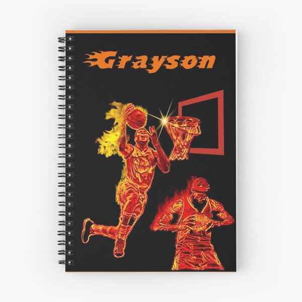 Artikelvorschau, Feuriger Basketballspieler von Grayson entworfen und verkauft von Attiva.