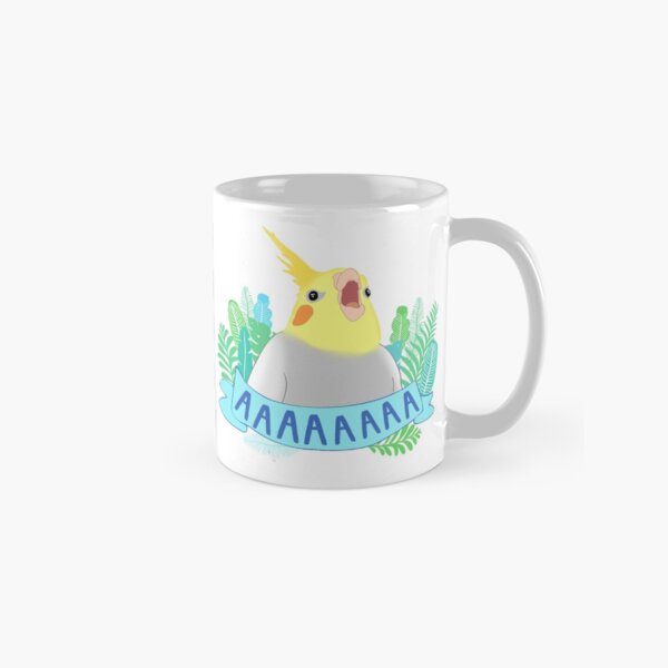 screaming cockatiel doodle Classic Mug