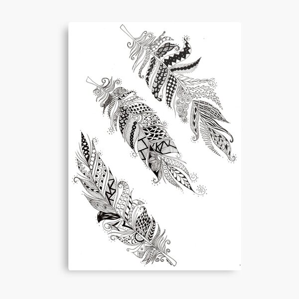 Feathers - ArtResponses Metal Print