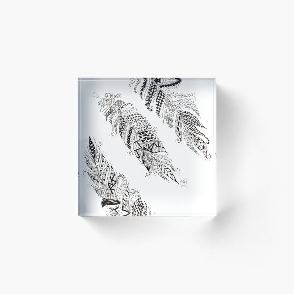 Feathers - ArtResponses Acrylic Block
