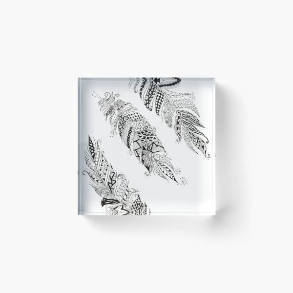Feathers - ArtResponses Acrylic Block