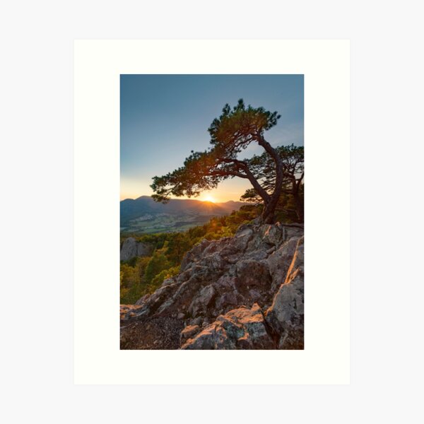 Coucher de Soleil au rocher du Hagelstein Impression artistique