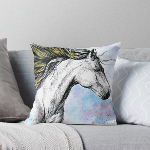 Item preview, Running Horse Ink Watercolor Animal Art designed and sold by edrawings38.