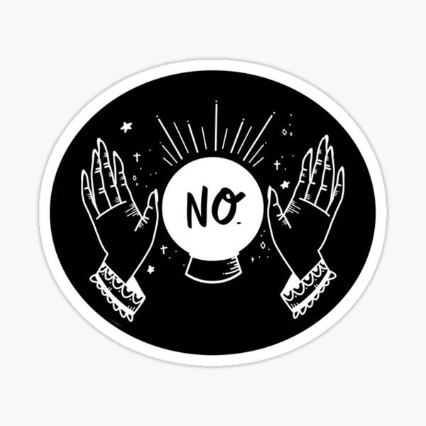 The Stars say NO, black Sticker