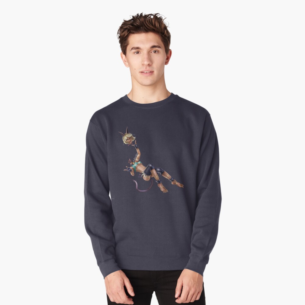Monster Cat Girl Pullover Sweatshirt