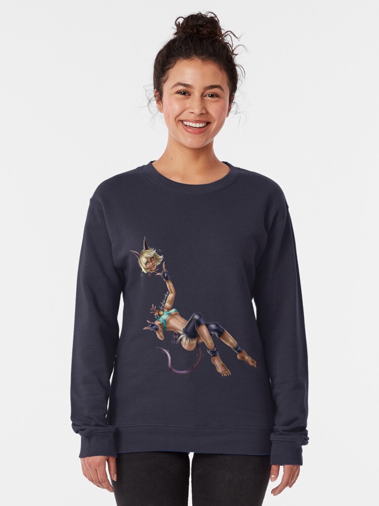 Alternate view of Monster Cat Girl Pullover Sweatshirt