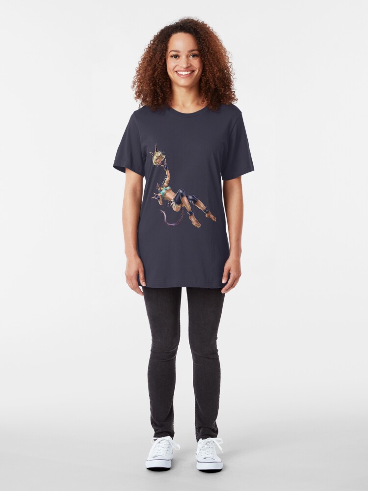 Alternate view of Monster Cat Girl Slim Fit T-Shirt