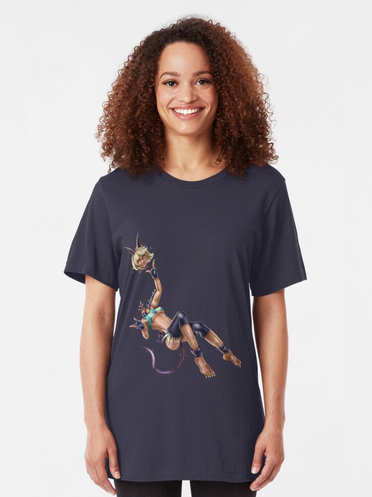 Alternate view of Monster Cat Girl Slim Fit T-Shirt