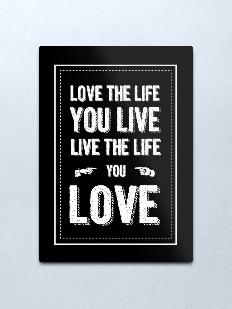 Alternate view of Bob Marley - Love the life you live - Live the life you love  Metal Print
