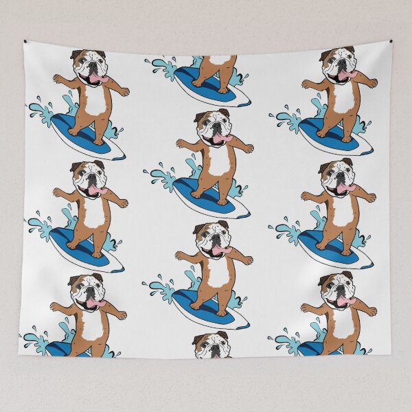 Item preview, Claude the Surfing Bulldog designed and sold by ArtisticBulldog.
