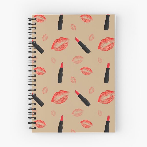 Artikelvorschau, Rotes Lippenstiftmuster auf Beige entworfen und verkauft von chihuahuashower.