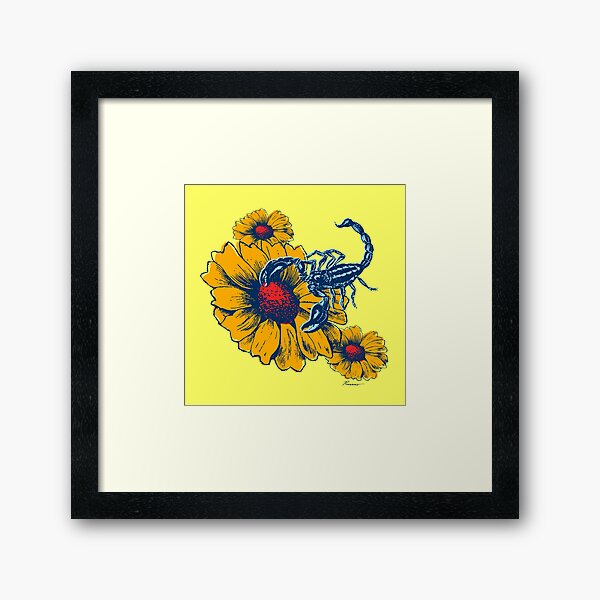 Scorpion Flowers Framed Art Print