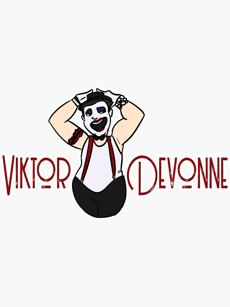 Thumbnail 3 of 3, Sticker, Viktor Devonne Caracature designed and sold by weburlesque.