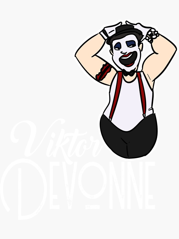 Thumbnail 3 of 3, Sticker, Viktor Devonne Caracature #2 designed and sold by weburlesque.