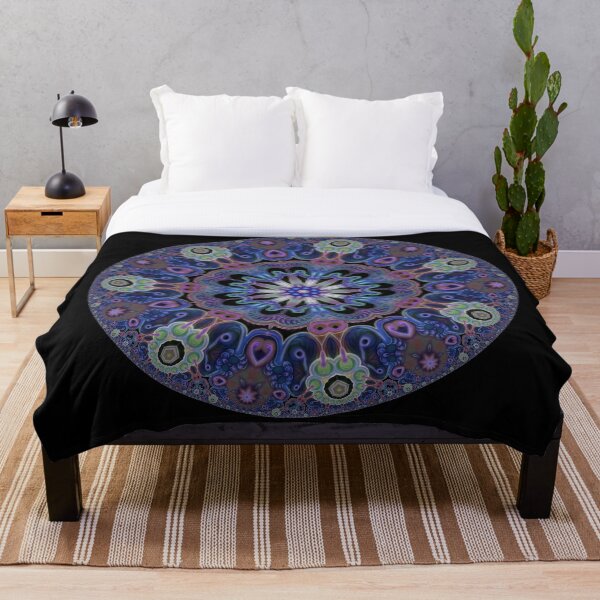 Item preview, Black and purple kaleidoscopic mandala designed and sold by MelanieNad.