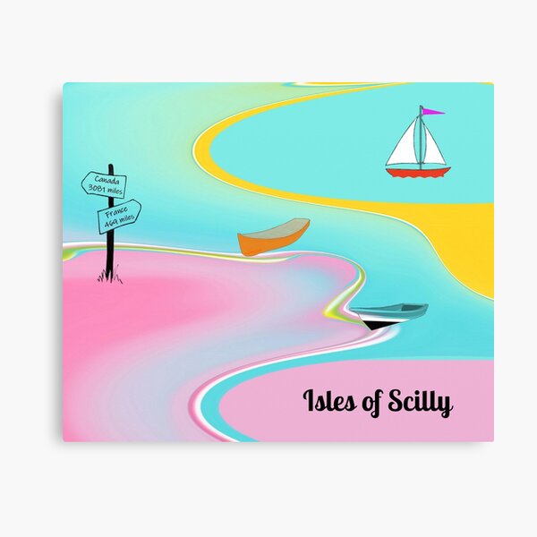 Isles of Scilly pastel fabric Canvas Print